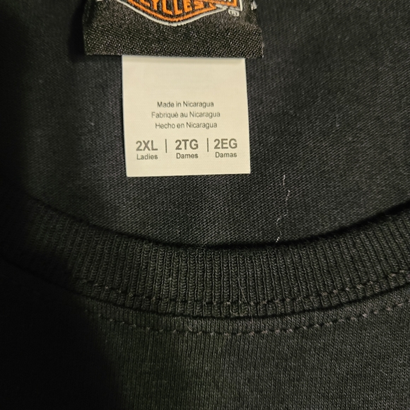 Black Harley Davidson t-shirt, women's 2XL - Picture 3 of 3